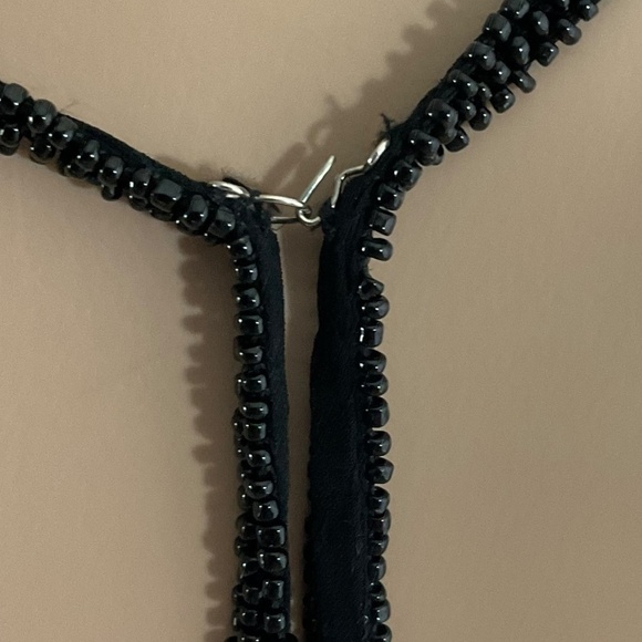 Vintage Scala Black Beaded Sequins Sleeveless Silk Top Size Large - Picture 9 of 13